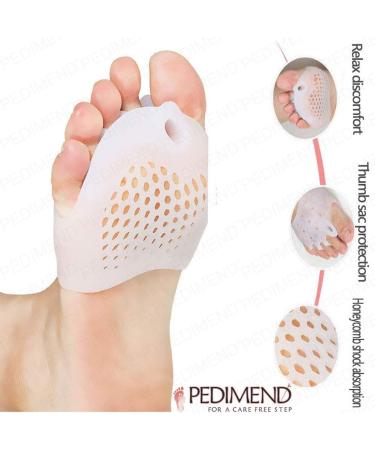 Pedimend Gel Toe Separators & Metatarsal Pads - 2 Pairs for Overlapping Toes, Bunions & Hallux Valgus - Pain Relief & Toe Straightener - Buy Online on GoSupps.com