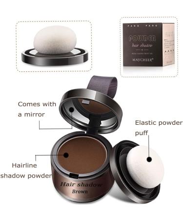 Instant Hairline Shadow Powder - Root Concealer for Women and Men (Brown) - Buy Online on GoSupps.com