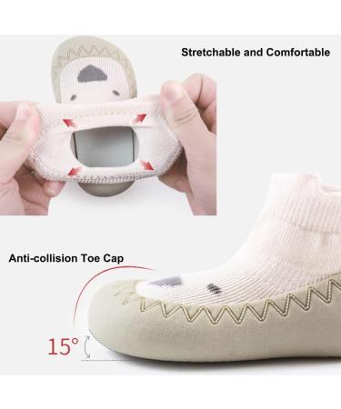 Baby First Walking Shoes | Toddler Sock Shoes Soft Sole with Grips 12-18 Months Pink - Buy Online on GoSupps.com
