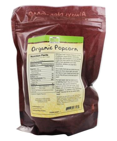 Buy Now Foods Organic Popcorn 1.5 lbs | Healthy Snack, Non-GMO & Real Food - Buy Online on GoSupps.com