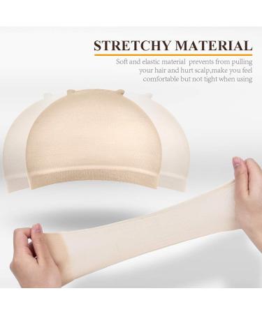 Morgles Beige Wig Caps - 20 Stretchable Nylon Caps for Men & Women | Natural Skin Colors Perfect for Wigs - Buy Online on GoSupps.com