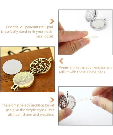 Healeved 50pcs Round Aroma Pads Essential Oil Diffuser Locket Necklace Refill Pads Pendant Perfume Oil Jewelry Oil Pads Humidifier Accessories for Car Room Office White 30mm - Buy Online on GoSupps.com