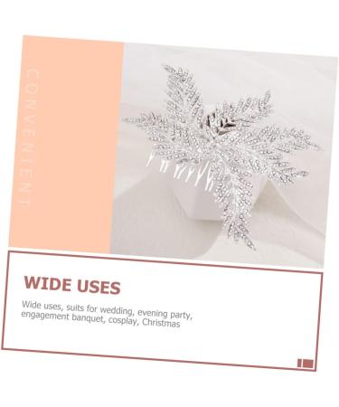 minkissy Flowers bridal comb wedding Snowflake rhinestone floral headpiece leaves decor accesorios para silver headpiece flowers decor floral decorations alloy hair bride Comb - Buy Online on GoSupps.com