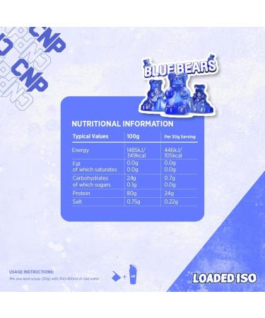 CNP Professional Loaded ISO Clear Collagen Protein Powder 1.8kg - Blue Bears Flavor | 24g Protein, 60 Servings, Gluten & Lactose Free - Buy Online on GoSupps.com