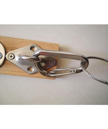 JY-MARINE Heavy Duty 316 Stainless Steel Snap Hook Carabiner 4 Pack | Marine Grade Flat Safety Clip for Ship Boat | Spring Latch - Buy Online on GoSupps.com