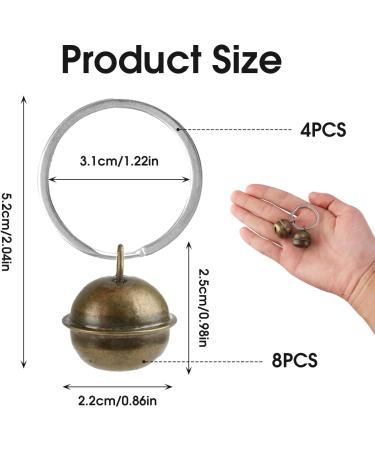 4 Sets Dog Cat Collar Bells Loud Metal Anti-Lost Training Vintage Brass Crisp Tracking Charm Pendant with Split Key Rings Durable Bronze Small Pet Tracker Bells for Cats Dogs Collars Pets Harness - Buy Online on GoSupps.com