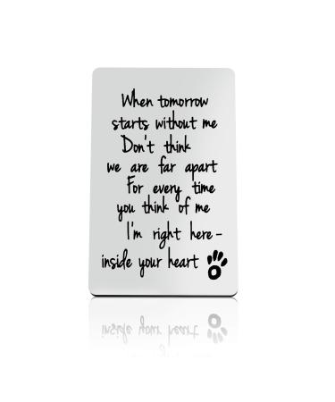 Loss of Pet Wallet Card Gifts Pet Memorial Card Sympathy Gifts for Men Women Family Dog Cat Remembrance Gift for Pet Lover in Memory of Dog Cat Gifts Memorial Gift for Friends Coworker Family
