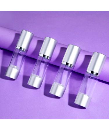 Luxe Airless Bottle 15 ML - Matte Silver & Clear | Premium Quality eCommerce Shipping Worldwide - Buy Online on GoSupps.com