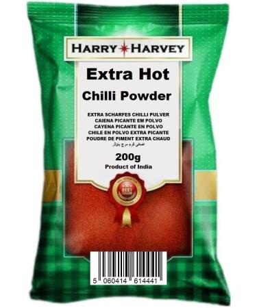 Harry Harvey 200g Extra Hot Chilli Powder - Lal Mirch Mirchi Vindaloo Curry Masala - Buy Online on GoSupps.com