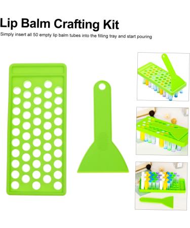 Mikinona Lip Balm Base Lip Balm Holder 50 Lipstick Filling Mold Crafting Supplies Plastic Manual Lip Gloss Making Kit Lipstick Filling Tray - Buy Online on GoSupps.com