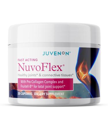Juvenon NuvoFlex Joint Support - Advanced Joint Supplements for Women & Men (30 Capsules) - Collagen for Joints with FruiteX-B - Anti-Aging, Knee Pain & Bone Support