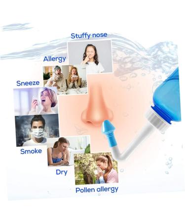 Healeved 500ml Nasal Rinse Bottle Set - Sinus Rinse Irrigator for Nasal Cleaning - Household Cleaner - Plastic Irrigation Bottle - 2pcs - Buy Online on GoSupps.com