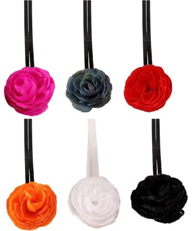 Oralgo Handmade Floral Pattern Necklace - Elegant Orange Fabric Collar for Women & Girls - Buy Online on GoSupps.com