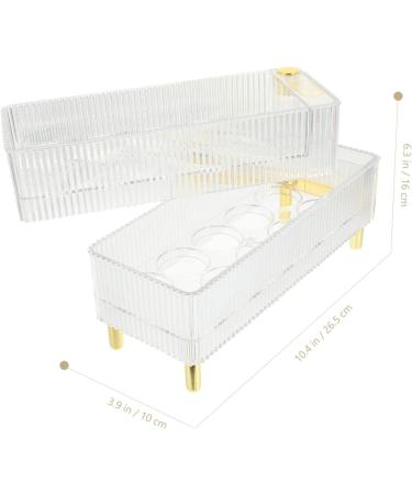 Box Portable Refrigerator Portable Drawers Egg Filler Flats Plastic Eggs Holder Egg re-usable Transparent 26.5X16X10CM - Buy Online on GoSupps.com