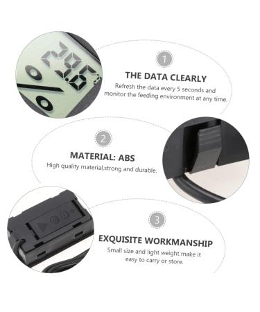 Yarnow 5-in-1 Pet Thermometer & Moisture Meter for Terrariums - Digital Hygrometer for Reptiles & Refrigerators - ABS 4.5x2.5cm Black - Buy Online on GoSupps.com