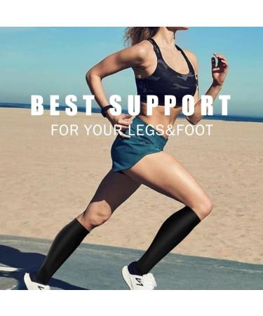 Compression Stockings & Socks for Men & Women - Best for Running Sports Travel | 6 Pairs Black S-M - Buy Online on GoSupps.com