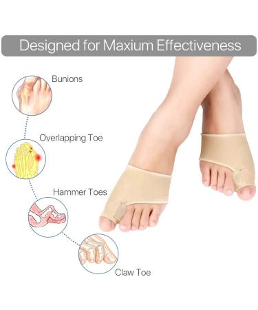Buy Bunion Corrector - Orthopedic Gel Pads & Toe Separator for Hallux Valgus Relief | Unisex | 1 Pair (Skin - Buy Online on GoSupps.com