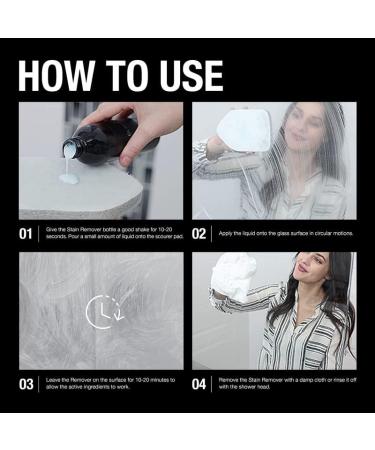 GLASSGUARD Glass Restoration Stain Remover 550ML | Hard Water Stain & Soap Scum Cleaner for Shower Doors & Windows | Includes Scouring Pad | Pack of 1 - Buy Online on GoSupps.com