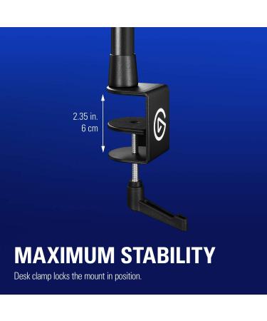 Elgato Master Mount L - Premium Desk Clamp with Extendable Pole | 1/4 inch Thread for Lights, Cameras, Microphones | Ideal for Streaming, Videoconferencing, Studios - Buy Online on GoSupps.com