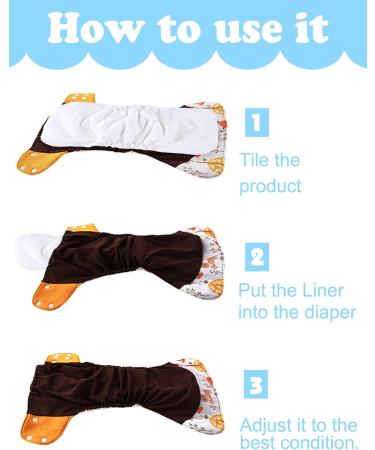 Happy Cherry Washable Cotton Diaper Inserts - 20 Reusable Baby Diapers Eco-Friendly & International Shipping - Buy Online on GoSupps.com