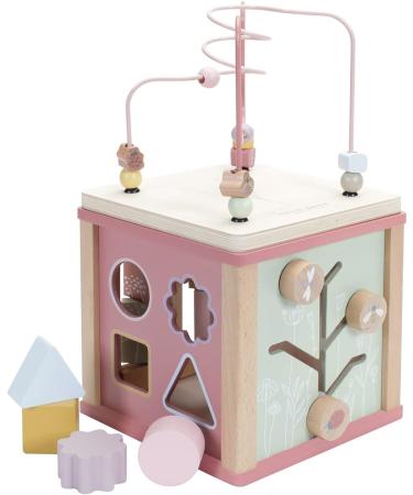 Buy Little Dutch 7114 FSC Wooden Activity Cube - Wild Flowers Pink | Enhance Motor Skills | International Shipping - Buy Online on GoSupps.com