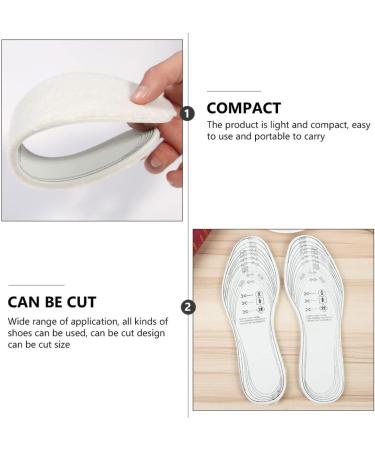 NOLITOY 10pcs Wool Insoles for Men & Women Warm Fleece Shoe Pads for Boots & Shoes | Ideal Autumn & Winter Comfort - Buy Online on GoSupps.com