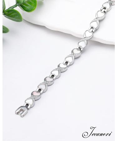 Jecanori Titanium Steel Magnetic Bracelet for Women | 3800 Gauss Ultra Strength Magnets | Adjustable Wristband - Gift Box Included - Buy Online on GoSupps.com