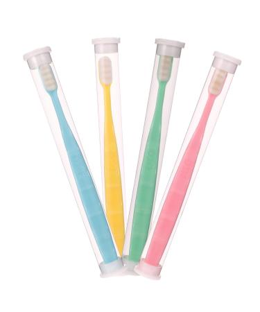 Minkissy 4 pieces wangan hair toothbrush rejuvenated travel toothbrush toothbrushes toothed hygiene travel toothbrush handwear tools for mouthpiece wandering around captivity travel pp