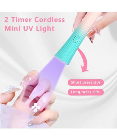 Uraqt Mini UV Lamp for Gel Nails Rechargeable LED Nail Dryer for Quick Drying & Nail Polish Build-Up - Buy Online on GoSupps.com