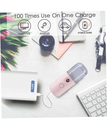 Facial Mister Mini Steamer USB Rechargeable Mist Sprayer for Face Daily Makeup Skin Care Pink 30ml Sprays & Mists - Buy Online on GoSupps.com