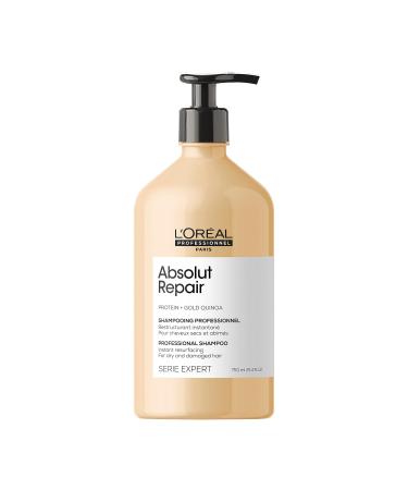 L Or al Professionnel | Shampoo With Protein And Gold Quinoa for Dry And Damaged Hair Serie Expert Absolut Repair 750 ml (Pack of 1) - Buy Online on GoSupps.com