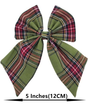 YUPs Tartan Bow Knot Hair Clips - Handmade Plaid Fashion Accessory for Festive Hair Styling in Wine - Ideal for Girls and Women - Buy Online on GoSupps.com
