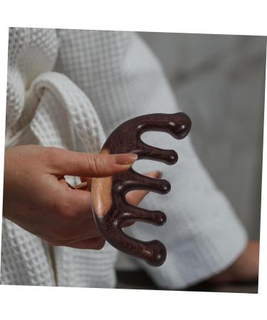 Frcolor Wooden Massage Comb for Men | Wide-Tooth Scalp & Hair Care Tool | No Static | 10.5x5.5 cm - Buy Online on GoSupps.com