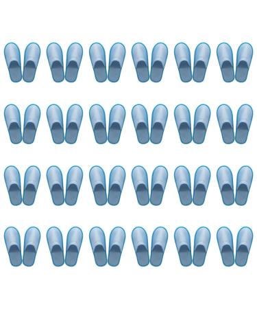 KMOCEPLY 24 pairs of unisex house shoes with a closed toe area non-slip disposable slippers disposable house shoes for guests mass house spa house shoes for family guests hotels at home wedding 42 EU far blue