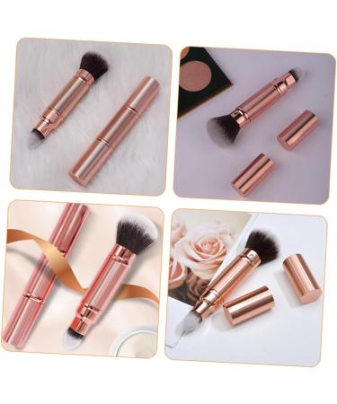 MAGICLULU Double-ended Makeup Brush Face Brush Blusher Brush Powder Applicator Loose Powder Brush Blush Brush Women Makeup Tool Travel Plaster Brush Plastic Rose Gold - Buy Online on GoSupps.com