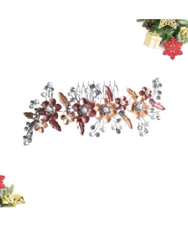 Angoily Floral Hair Accessories Rhinestone Barrettes Bride Hair Jewels for Women Hair Accessories Hair Accessories for Women Hair Clip Hair Pin Alloy Headwear Comb Miss Grace - Buy Online on GoSupps.com