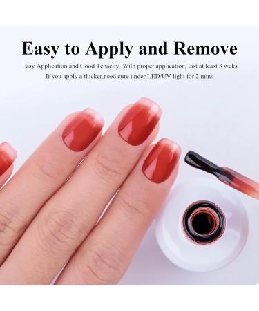 Imtiti Jelly UV Gel Nail Polish 15 ml Amber Red Transparent Gel Nail Polish UV LED Soak Off Nail for Autumn and Winter - Buy Online on GoSupps.com