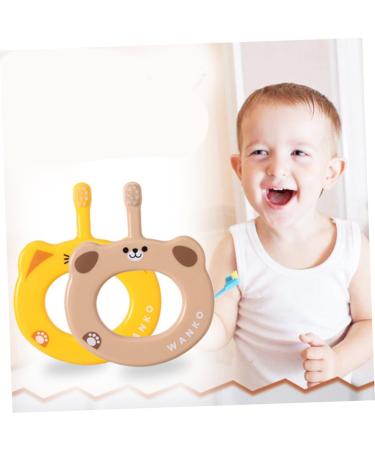 Collbath 2-Stick Toothbrush for Newborns - Soft Bristles & Tongue Cleaner | Eco-Friendly Anti-Drop Baby Toothbrush - Buy Online on GoSupps.com