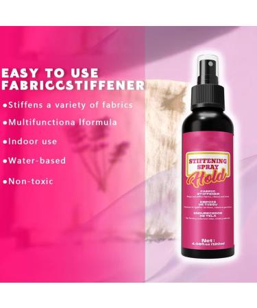 Fabric Stiffening Spray 120ml Quick-Drying Long-Lasting and Multifunctional - Craft Product Fabric Stiffener Spray for Hats Wool Felt Bags Textile Projects Lace - Buy Online on GoSupps.com
