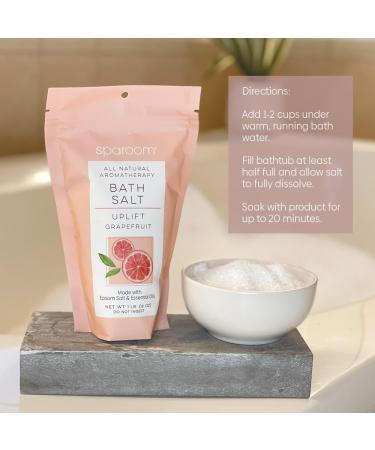 Buy SpaRoom All Natural Aromatherapy Bath Salt - Uplift Grapefruit 16 oz | Epsom Salt & Essential Oils | International Shipping - Buy Online on GoSupps.com