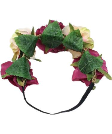 Demarkt Purple Flower Wreath Headband | Stylish Flower Crown Headdress for Women | International Shipping Available - Buy Online on GoSupps.com