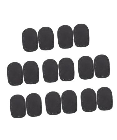 NOLITOY 8 Pairs Heel Pad Rear Half Pad Hind Half Mats High-Heeled Shoes Pads Sole Pads Heel Lifts for Shoes Hind Foot Pads Foot Rear Half Pads High-Heeled Shoe Pads Shock-Absorption Pads Black 9.52x7x0.8cm