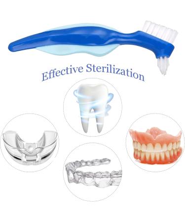 3-Piece Prosthesis Brush Set | Oral Care Tools for Effective Plaque Removal | Hard Double-Sided Brushes with Portable Bag | Available in 3 Colors - Buy Online on GoSupps.com