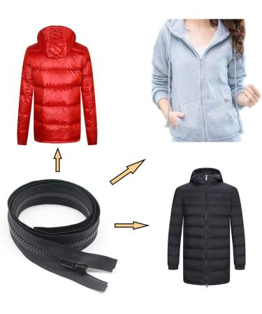 YaHoGa 30 Inch Separating Jacket Zippers - Black Molded Plastic - 2 Pack | Sewing Coats, Jackets - Bulk Zipper Supplies - Buy Online on GoSupps.com