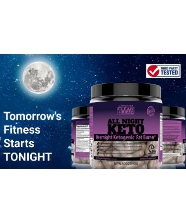 Clean+Lean Night Keto: Overnight Ketogenic Fat Burner & Sleep Aid | BHB Ketones, MCT Oil, Vitamins & Minerals | 24 HR Diet Support | All Natural, GF | 60 Caps - Buy Online on GoSupps.com
