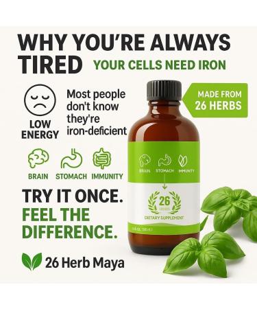 26 Herb Dr. Sebi Maya Formula | Iron-Rich Herbal Blend | Supports Fasting & Wellness | Supports Colon Cleanse & Full Body Detox | Made with Wildcrafted Ingredients in Honduras - Buy Online on GoSupps.com