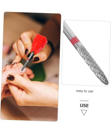 BIUDECO Nail Polisher Nail Art Polishing Tools Acrylic Nail Drill Bits Nail Bits for Women Nail Drill Bits for Nail Salon Manicure Supplies Manicure Tools Nail Bits for Nail Drill 7.00X1.30X1.30CM Red - Buy Online on GoSupps.com