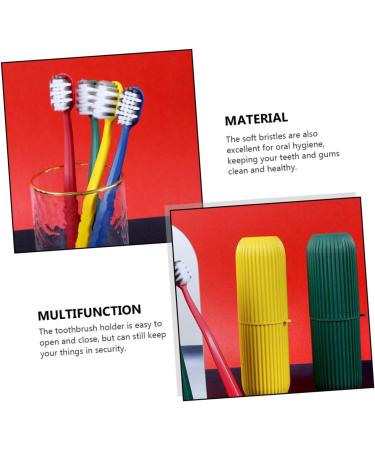 Beaupretty 3 Sets of 8 Toothbrush Covers | Outdoor Travel Toothbrush Holder Supplies - Yellow - Durable Plastic for International Shipping - Buy Online on GoSupps.com