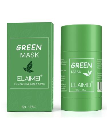 Green Tea Mask Stick Face Moisturizes Deep Cleansing Green Mask Stick Improves Skin for All Skin Types Men Women