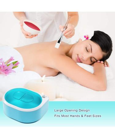 YAOBLUESEA Paraffin Bath for Hands and Feet Professional Kit - Quick Heating Device with Paraffin, Brush, Insulation Grid, Disposable Bags, Blue-White - Buy Online on GoSupps.com